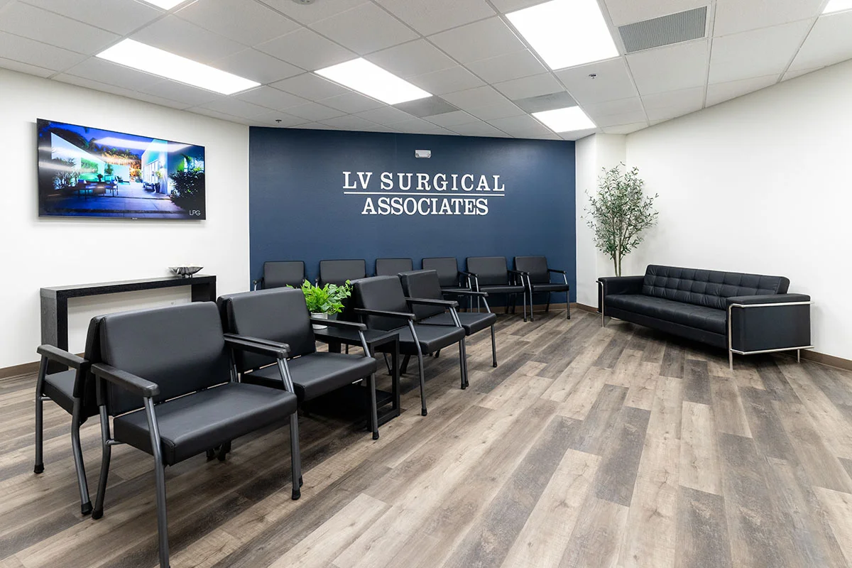 Inside the waiting area of Las Vegas Surgical